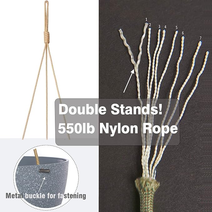 12 Inch 2 Pack Large Hanging Planters - Image 6