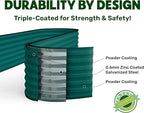 9-in-1 Galvanized Steel Raised Garden Bed // 8×2×1.5 ft Modular Planter - Image 5