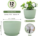 12 inch Big Plant Pots, Plastic Planters - Image 2