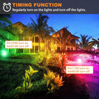 MELPO Led Flood Light 500W Equivalent, RGBW Led Outdoor Lights Colored - Image 4