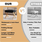 Ottoman Foot Rest- Bamboo Foldable Stool, Foot Stools Small Ottman - Image 6