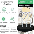 30 Pcs Ceiling Hooks for Hanging Plants, Utensils and Lights, 1-1/4 inch Vinyl - Image 8