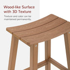 All-Weather Bar Stools Set of 2, Looks Like Real Wood, - Image 7
