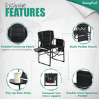 SUNNYFEEL Camping Directors Chair, Heavy Duty, Oversized Portable Folding Chair - Image 6