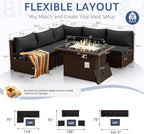 NICESOUL 6 Piece L Shaped Outdoor Sofa - Image 4