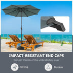 Abba Patio 9FT Lyon Outdoor Patio Umbrella Outdoor Table Umbrella - Image 6