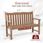 Stoog Oversized All-Weather Garden Bench & Chairs Set, 3-Piece Patio Furniture - Image 2