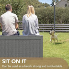 Devoko 95 Gallon Deck Box Large Resin Outdoor Storage Box, Waterproof and UV - Image 3