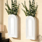 2 Pack Wooden Wall Vase Set, Boho Hanging Planter by Unknown