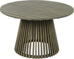 Merax Outdoor Dining Table 47.25" Round Extra-Large Acacia Wood Patio Dining - Image 7