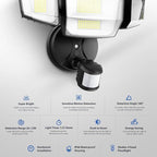Onforu 90W 10000LM LED Motion Sensor Outdoor Lights, 4-Head Dusk to Dawn - Image 3