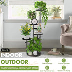 TOSKING 5 Tier Tall Plant Stand Indoor Outdoor, Heavy Duty Corner Plant Stand - Image 8