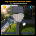 T-SUN Solar Lights Outdoor Waterproof IP65, 12 Pack LED Solar Spot Lights Color - Image 3