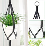 Belit 2 Pack Double Macrame Plant Hangers 2 Tier Hanging Planter Basket - Image 3