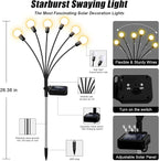 Solar Garden Lights Outdoor, 10 Pack 60LED Waterproof Solar Powered Lights - Image 4