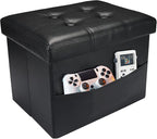 AmasSmile Storage Ottoman Folding Foot Rest Stool by AmasSmile