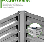 2PCS 6x3x1ft Galvanized Raised Garden Bed Kit, Galvanized Planter Raised Garden - Image 6