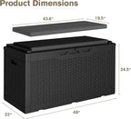 JUMMICO 100 Gallon Resin Deck Box - Image 3