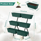 2 Column Vertical Raised Garden Beds, 6 Planter Boxes Standing Garden Bed - Image 6