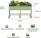 Rolling Elevated Raised Garden Bed-V Series, 1000 Lbs Weight Capacity, Outdoor - Image 2
