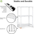 450 lbs Wire Storage Shelving 3-Tier Utility Shelving Unit Steel Organizer Wire - Image 8