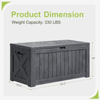 Greesum 120 Gallon Deck Box, Resin Outdoor Storage Container - Image 6