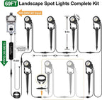 Low Voltage Landscape Lighting, 6 Pack Outdoor Spot Lights - Image 5