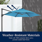 Best Choice Products 10ft Solar LED Offset Cantilever Hanging Market Patio - Image 6