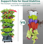 Strawberry Vertical Planters Tower Garden, 7 Tiered Stacking Herb Vegetable - Image 2