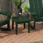 WestinTrends Ashore Outdoor Patio Modern Adirondack Side Table, Dark Green - Image 2