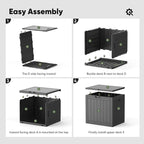 NEWBULIG 31 Gallon Deck Box, Weatherproof Resin Lockable Outdoor Storage - Image 7