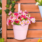 OBTANIM 12 Pack Metal Hanging Flower Pots Railing Planter Outdoor Fence Hanging - Image 5