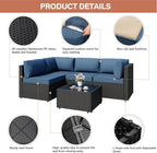 JAMFLY Patio Furniture Sets, 6-Piece Outdoor Patio Furniture - Image 6