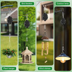 3 Pack Heavy Duty Retractable Plant Hangers Adjustable Pulleys - Image 7