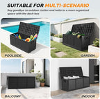 VINGLI 75 Gallon Collapsible Outdoor Storage Box, Simple-to-assemble Plastic - Image 7