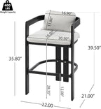 Christopher Knight Home Minxi Outdoor Counter Height Bar Stools Set of 4 - Image 2