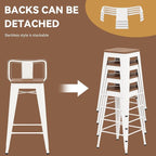 Yongchuang 26 inch Bar Stools Set of 2 Kitchen Counter Height Chairs - Image 6