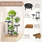 iDavosic.ly 4 Tier Plant Stand Indoor, Tiered Corner Flower Holder Shelf Outdoor - Image 3