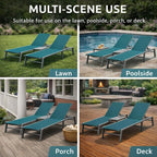 Kozyard 3-Pieces Patio Lounge Set, 2 Foldable Adjustable Lounge Chairs and Side - Image 7