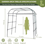 Wide Arch Trellis 7FT Extra Tall Garden Trellis Arch – Sturdy Plastic Coated - Image 3