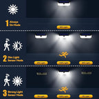 TECKNET 4200Lm 416 LED Solar Lights Outdoor Waterproof, 300° Angle & 3 Lighting - Image 5