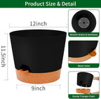 GARDIFE 12 inch Plant Pots, Self Watering Pots, Large Plastic Flower pots - Image 2