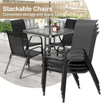 TLSUNNY Patio Dining Set 5 Pieces, All Weather Outdoor Furniture W/30"X 30" - Image 7