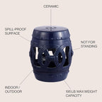 JONATHAN Y TBL1022B Lucky Coins 16" Chinese Ceramic Drum Indoor/Outdoor Garden - Image 5