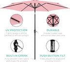 Best Choice Products 10ft Outdoor Table Compatible Steel Polyester Market Patio - Image 5