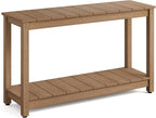 Stoog All-Weather Patio Console Table, 2-Tier Outdoor Table by Stoog