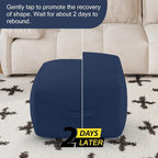 MeMoreCool Square Stuffed Pouf Ottoman Foot Rest, Floor Pouf Foot Stool - Image 8