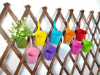 6 Inch Hanging Planters for Outdoor Plants, 10 Pack Metal Railing Planter - Image 2