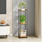 3-Tier Plant Stand Indoor, Rustic Brown - Image 4