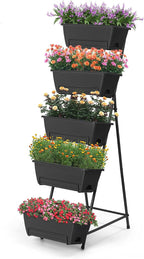 5 Tier Vertical Raised Garden Bed Planter Box, Vertical Raised Bed by Fogein